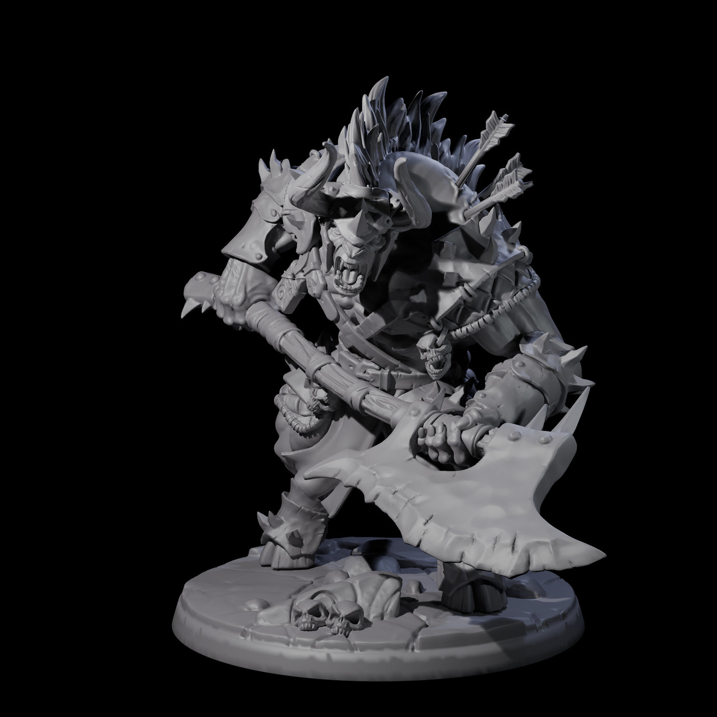 Grusome Minotaur A Miniature for Dungeons and Dragons, Pathfinder or other TTRPGs