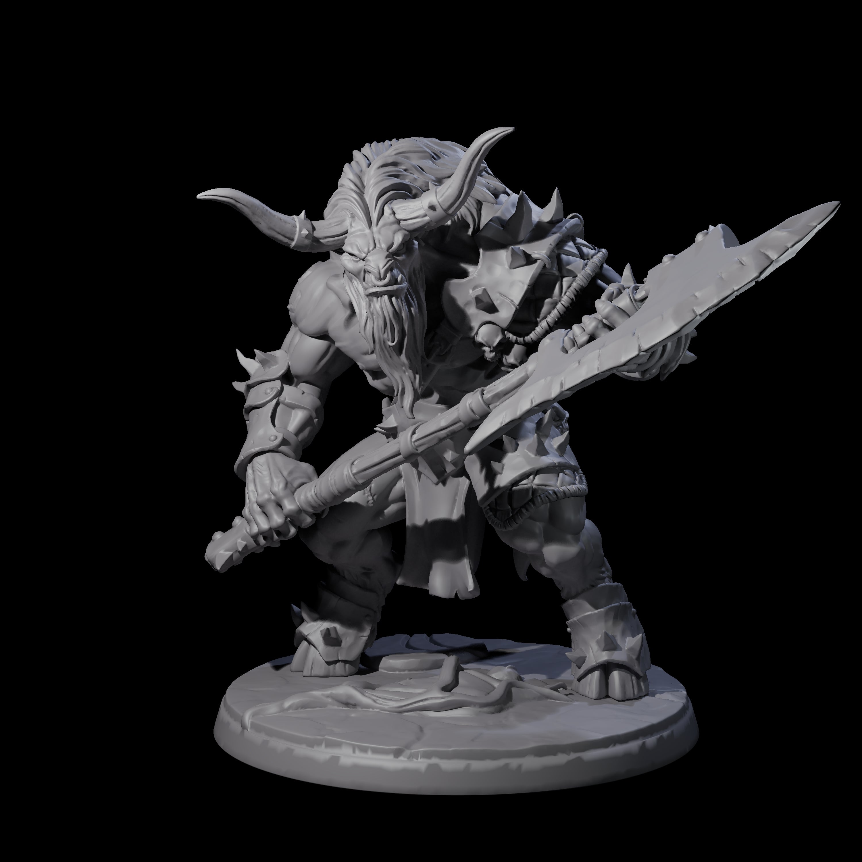 Grusome Minotaur B Miniature for Dungeons and Dragons, Pathfinder or other TTRPGs