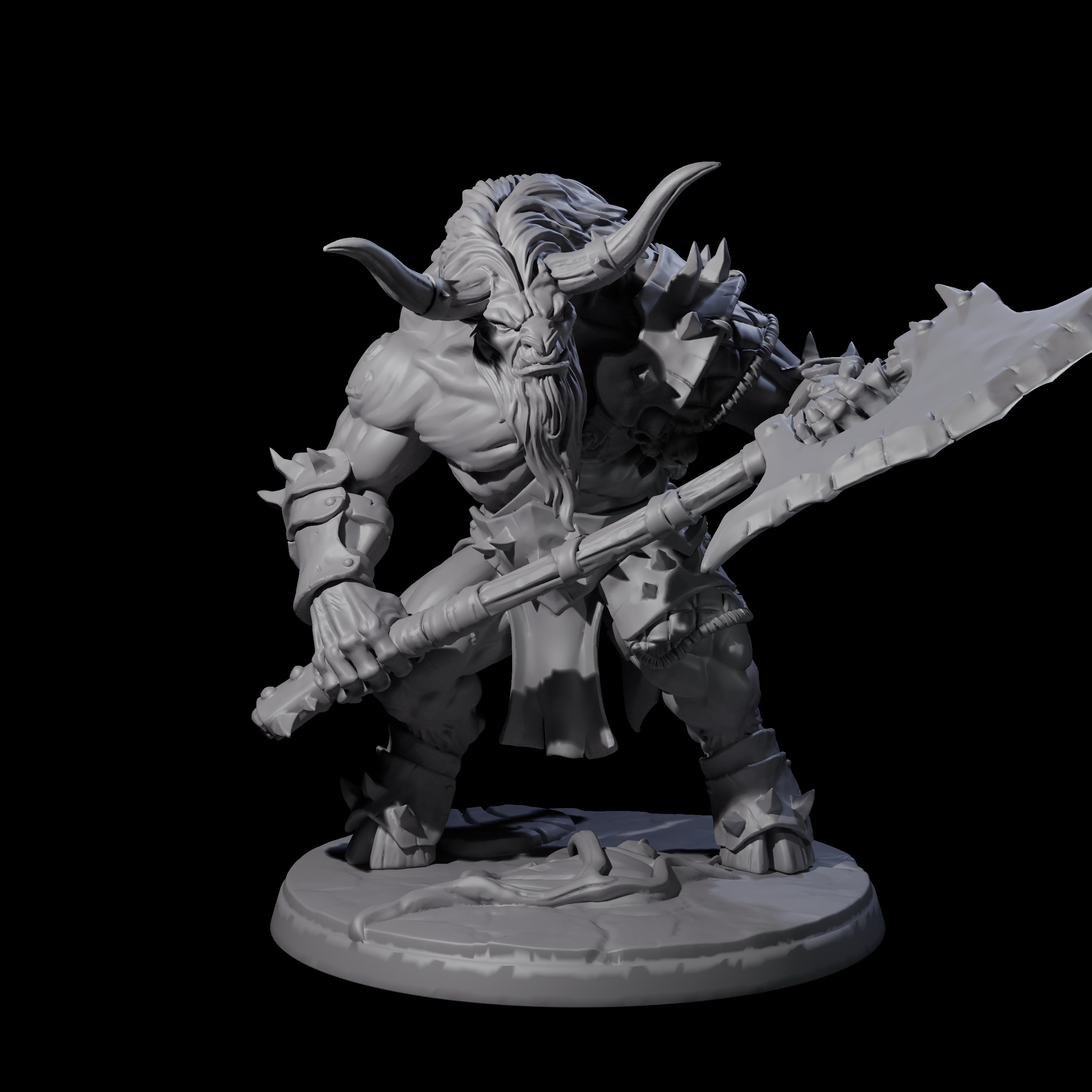Grusome Minotaur B Miniature for Dungeons and Dragons, Pathfinder or other TTRPGs