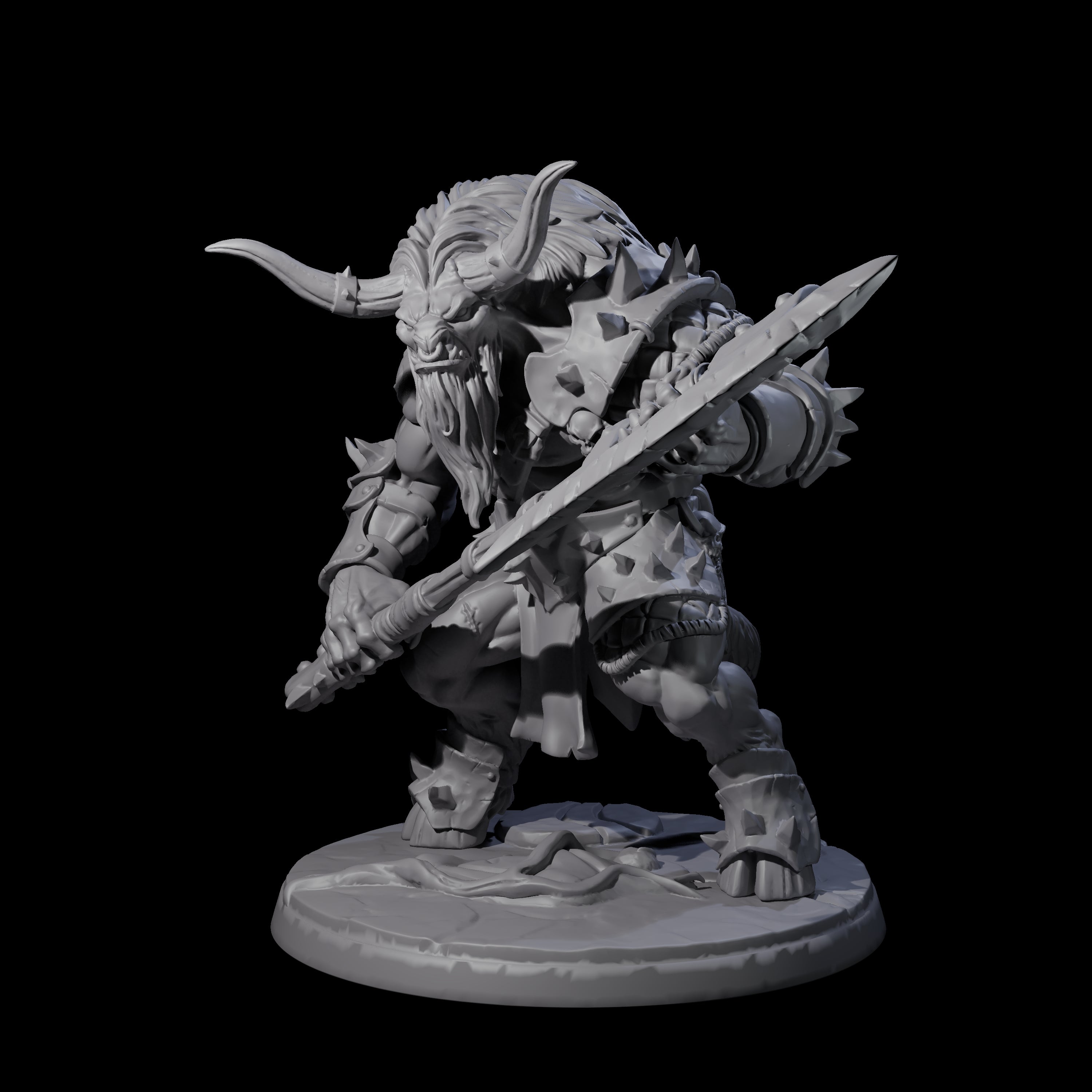 Grusome Minotaur B Miniature for Dungeons and Dragons, Pathfinder or other TTRPGs