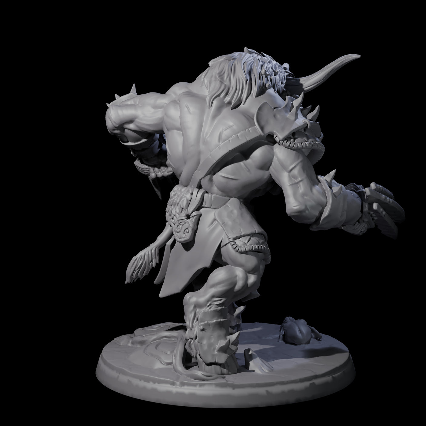 Grusome Minotaur D Miniature for Dungeons and Dragons, Pathfinder or other TTRPGs