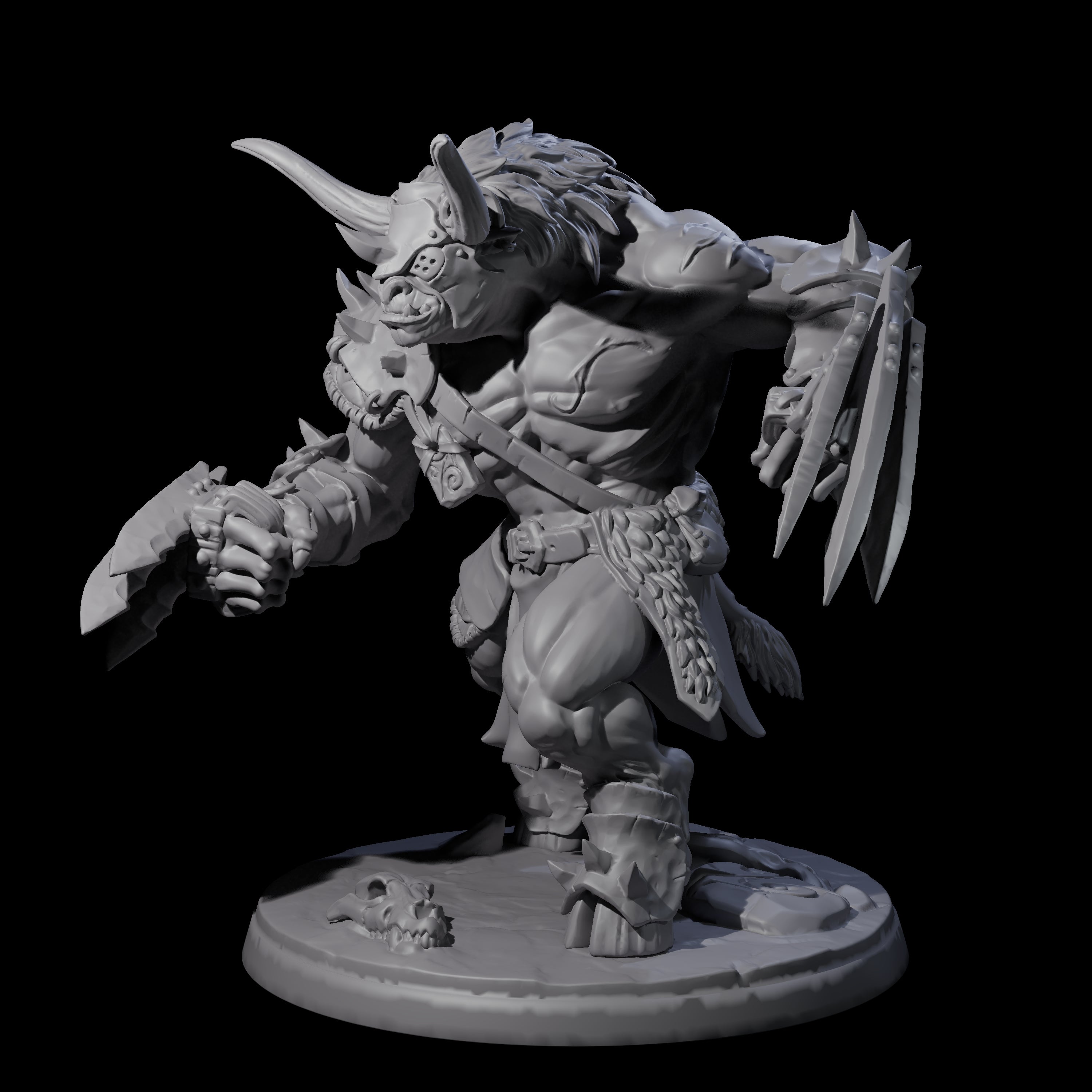 Grusome Minotaur D Miniature for Dungeons and Dragons, Pathfinder or other TTRPGs