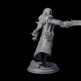 Gun Blade Fighter Miniature for Dungeons and Dragons, Pathfinder or other TTRPGs