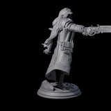 Gun Blade Fighter Miniature for Dungeons and Dragons, Pathfinder or other TTRPGs