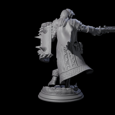 Gun Blade Fighter Miniature for Dungeons and Dragons, Pathfinder or other TTRPGs