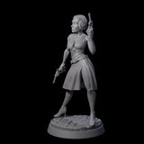 Gun Toting Flapper Miniature for Dungeons and Dragons, Pathfinder or other TTRPGs