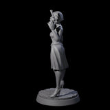 Gun Toting Flapper Miniature for Dungeons and Dragons, Pathfinder or other TTRPGs