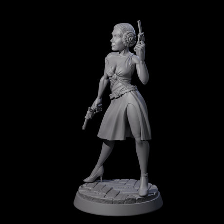 Gun Toting Flapper Miniature for Dungeons and Dragons, Pathfinder or other TTRPGs