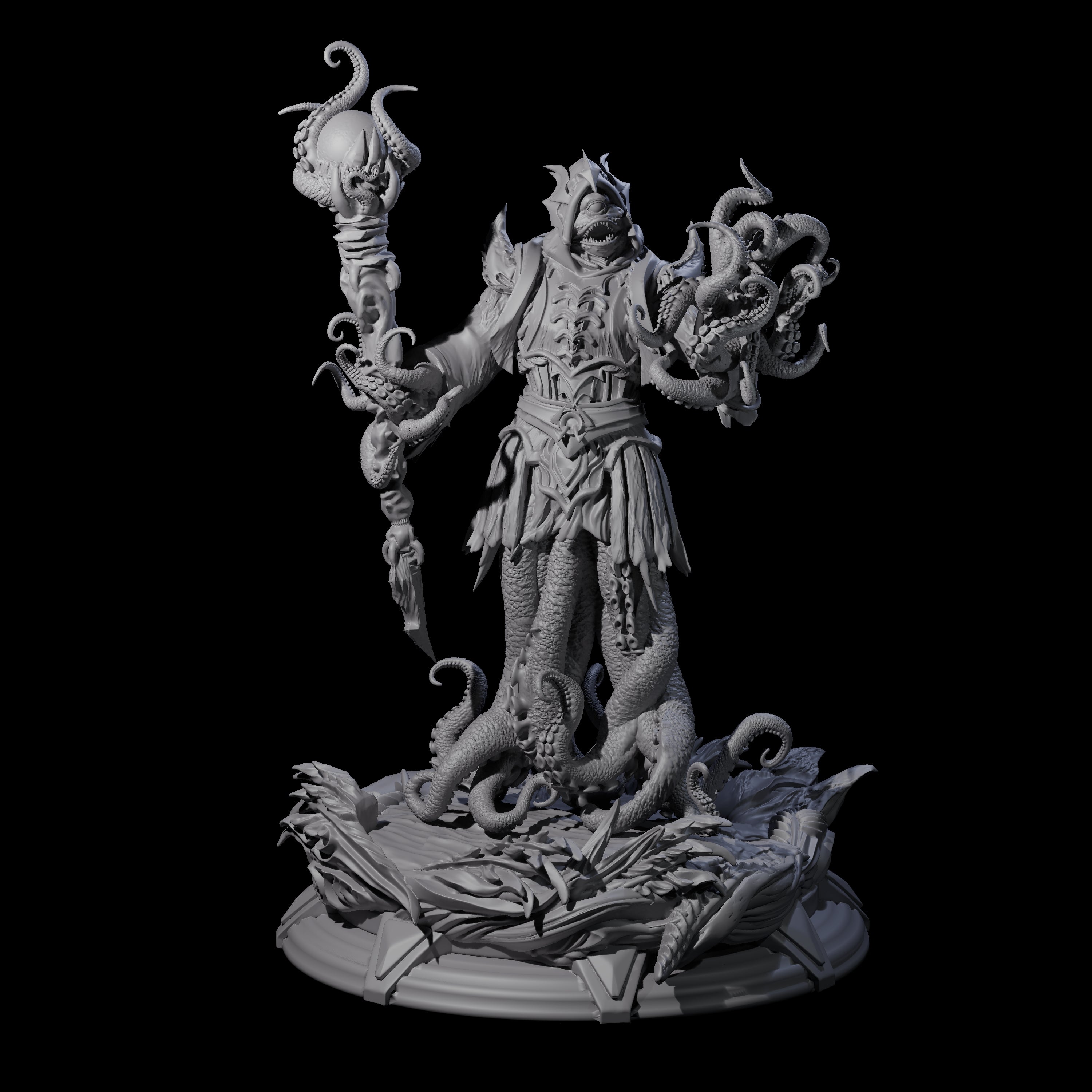 Gurgling Underwater Tentacle Monster Miniature for Dungeons and Dragons, Pathfinder or other TTRPGs