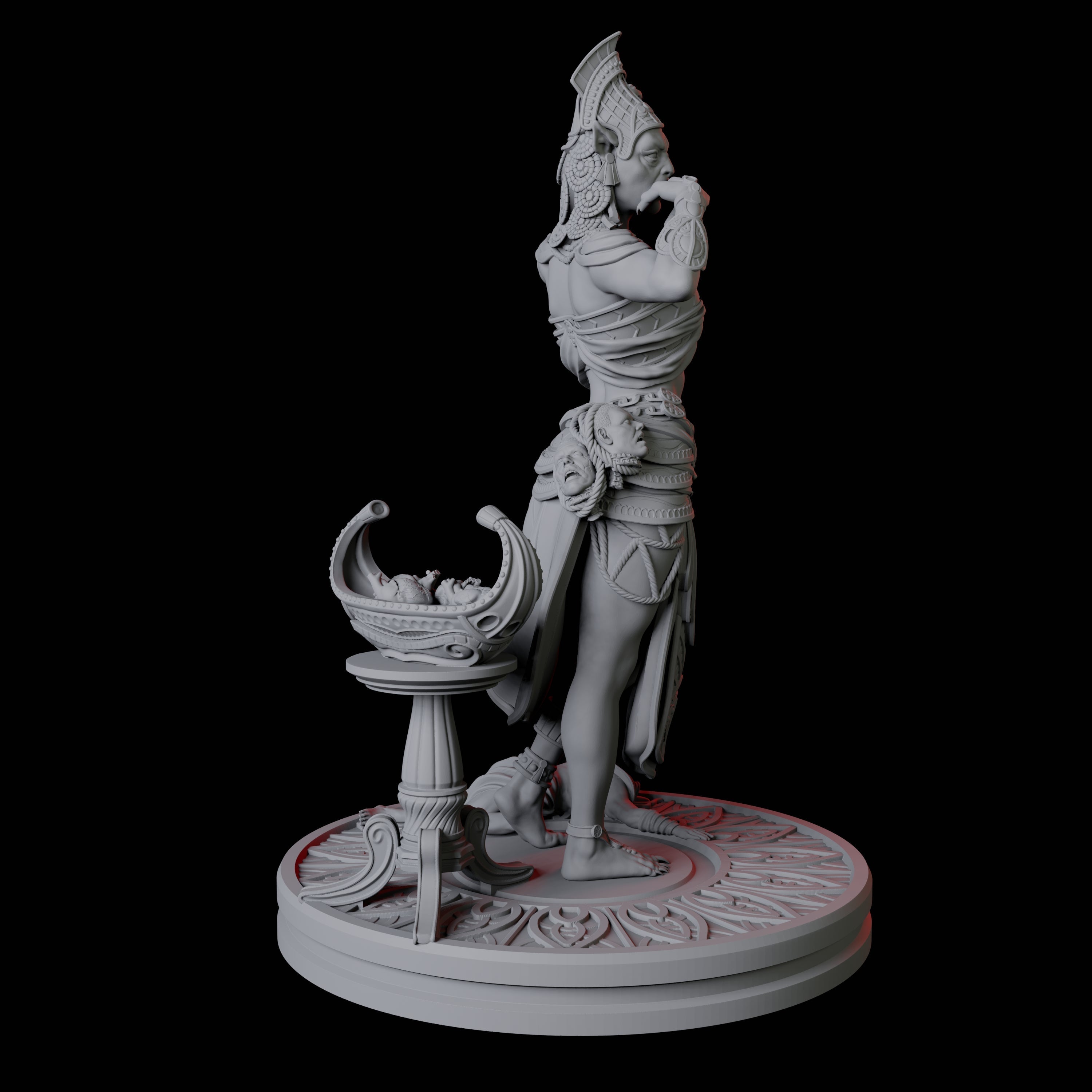 Hairless Tabaxi Warrior B Miniature for Dungeons and Dragons, Pathfinder or other TTRPGs