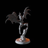 Half Bat Vampire Pin-up Miniature for Dungeons and Dragons, Pathfinder or other TTRPGs