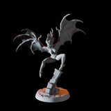 Half Bat Vampire Pin-up Miniature for Dungeons and Dragons, Pathfinder or other TTRPGs