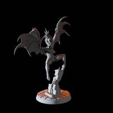 Half Bat Vampire Pin-up Miniature for Dungeons and Dragons, Pathfinder or other TTRPGs