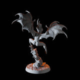 Half Bat Vampire Pin-up Miniature for Dungeons and Dragons, Pathfinder or other TTRPGs