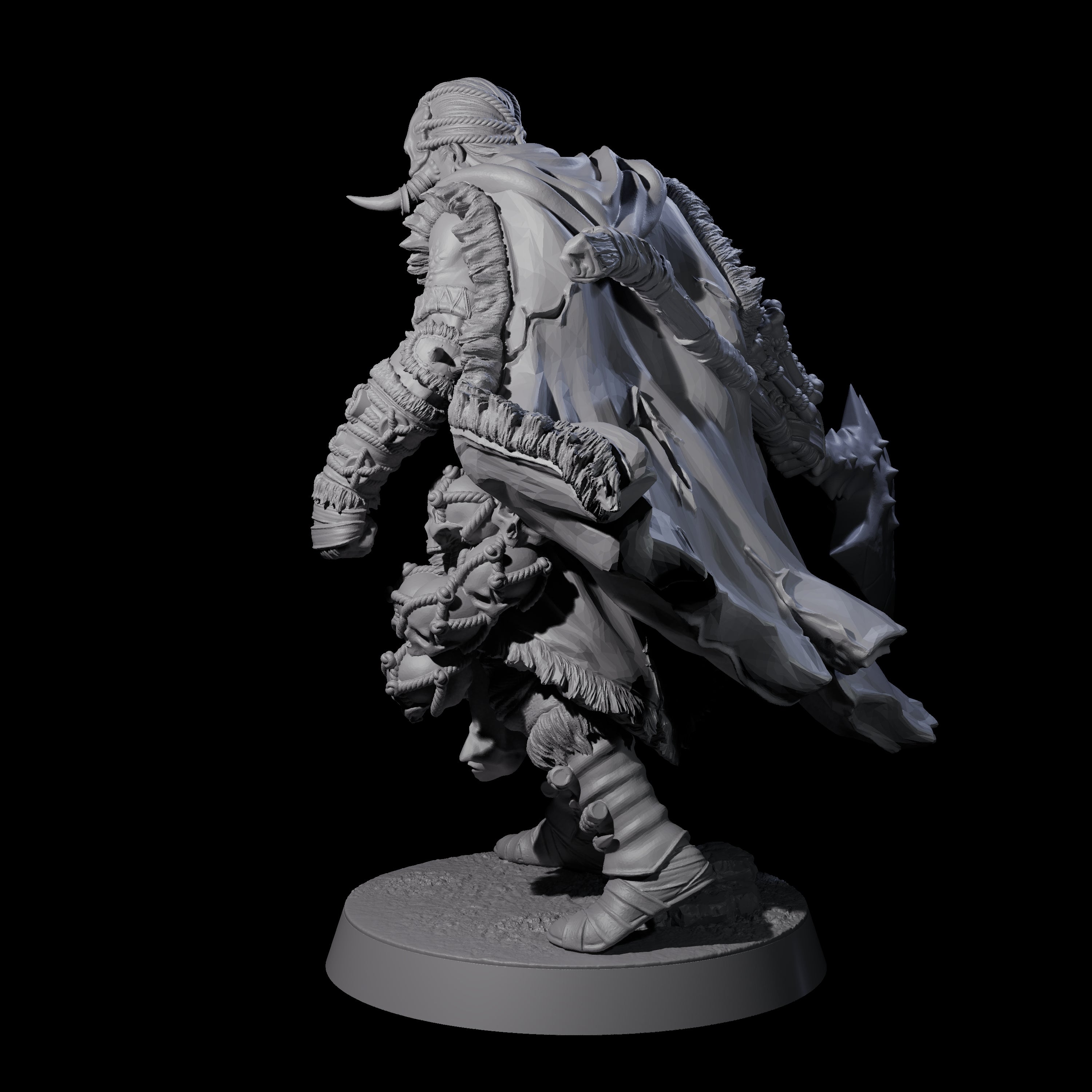 Half Masked Berserker A Miniature for Dungeons and Dragons, Pathfinder or other TTRPGs