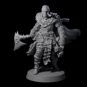Half Masked Berserker A Miniature for Dungeons and Dragons, Pathfinder or other TTRPGs