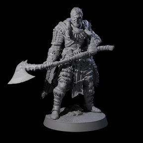 Half Masked Berserker C Miniature for Dungeons and Dragons, Pathfinder or other TTRPGs