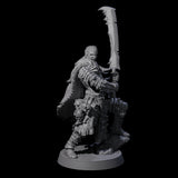 Half Masked Berserker D Miniature for Dungeons and Dragons, Pathfinder or other TTRPGs
