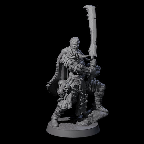 Half Masked Berserker D Miniature for Dungeons and Dragons, Pathfinder or other TTRPGs