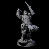 Half Masked Berserker F Miniature for Dungeons and Dragons, Pathfinder or other TTRPGs