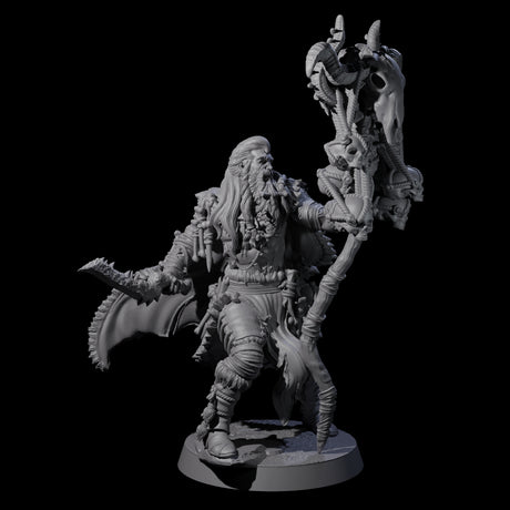 Half Masked Berserker G Miniature for Dungeons and Dragons, Pathfinder or other TTRPGs