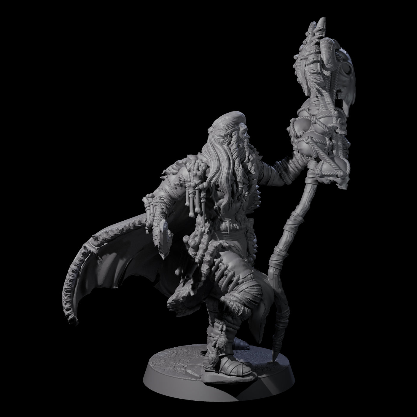 Half Masked Berserker G Miniature for Dungeons and Dragons, Pathfinder or other TTRPGs