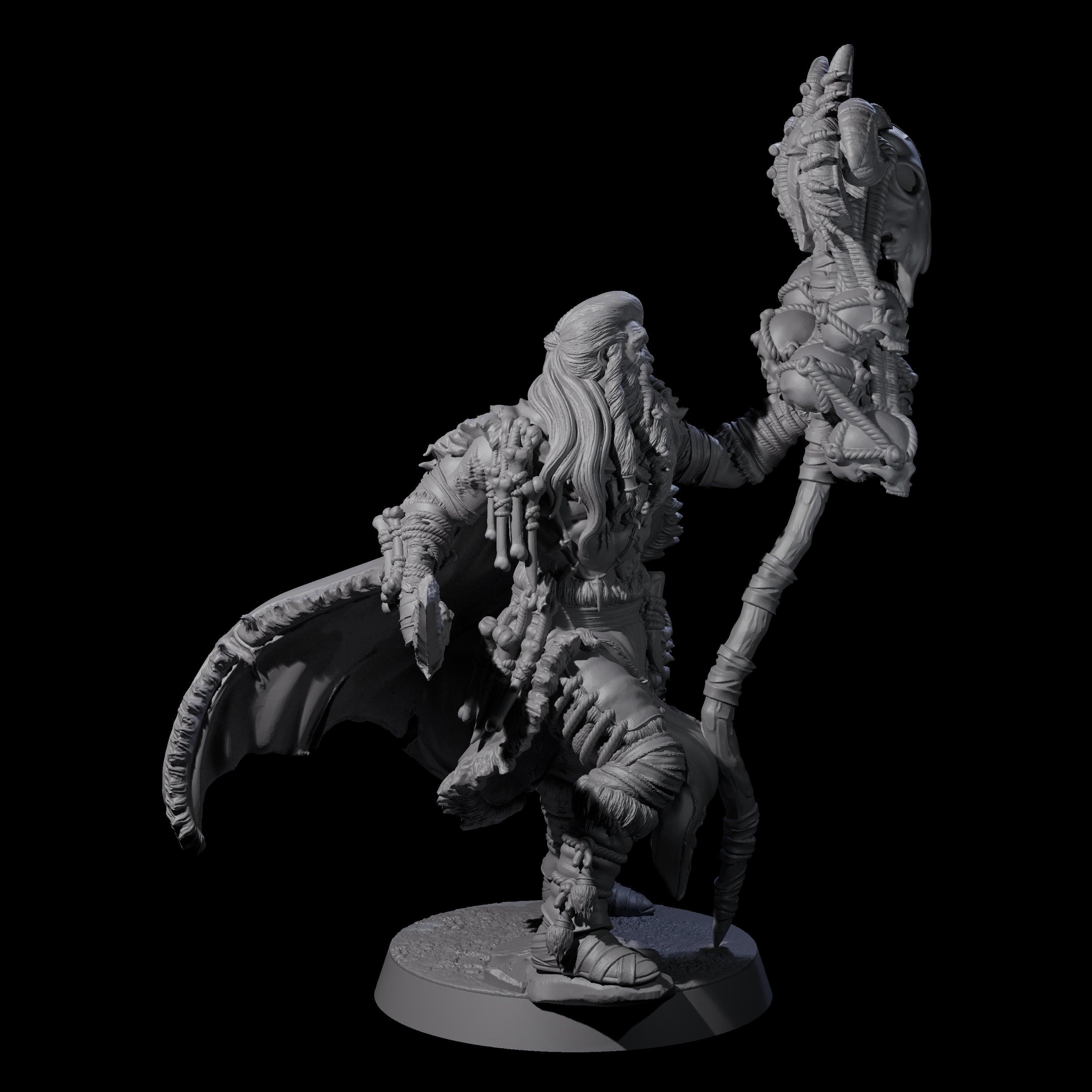 Half Masked Berserker G Miniature for Dungeons and Dragons, Pathfinder or other TTRPGs