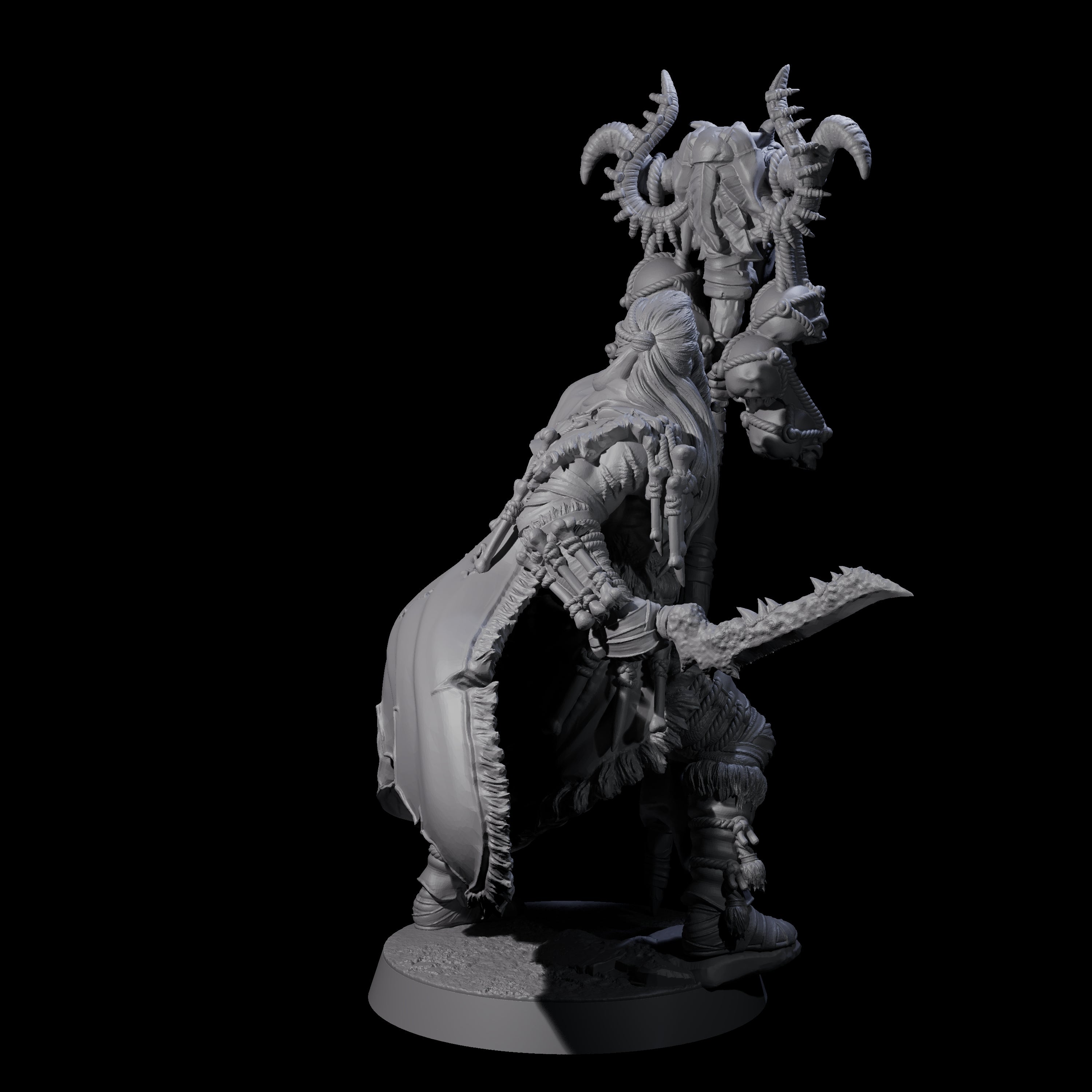 Half Masked Berserker G Miniature for Dungeons and Dragons, Pathfinder or other TTRPGs