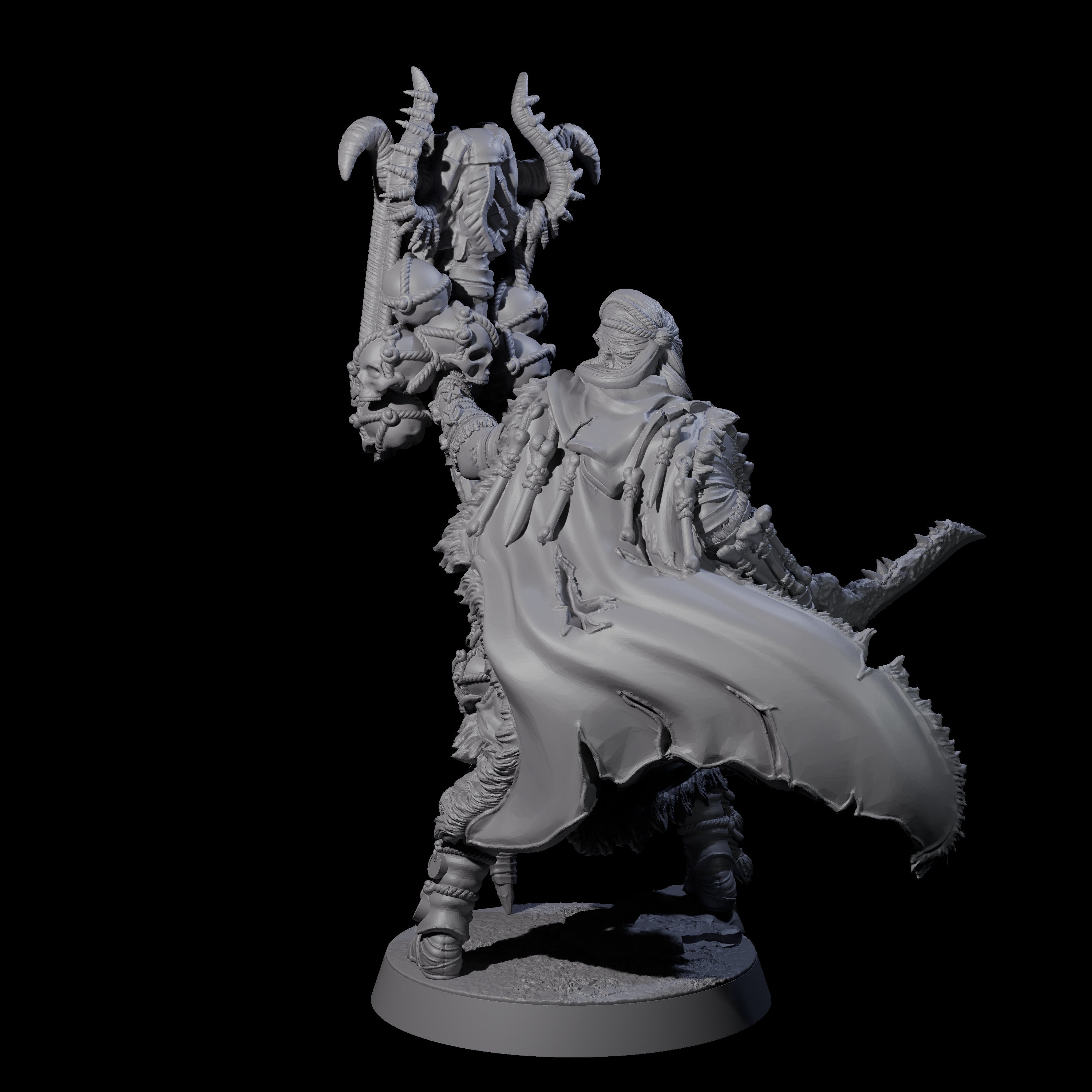 Half Masked Berserker G Miniature for Dungeons and Dragons, Pathfinder or other TTRPGs