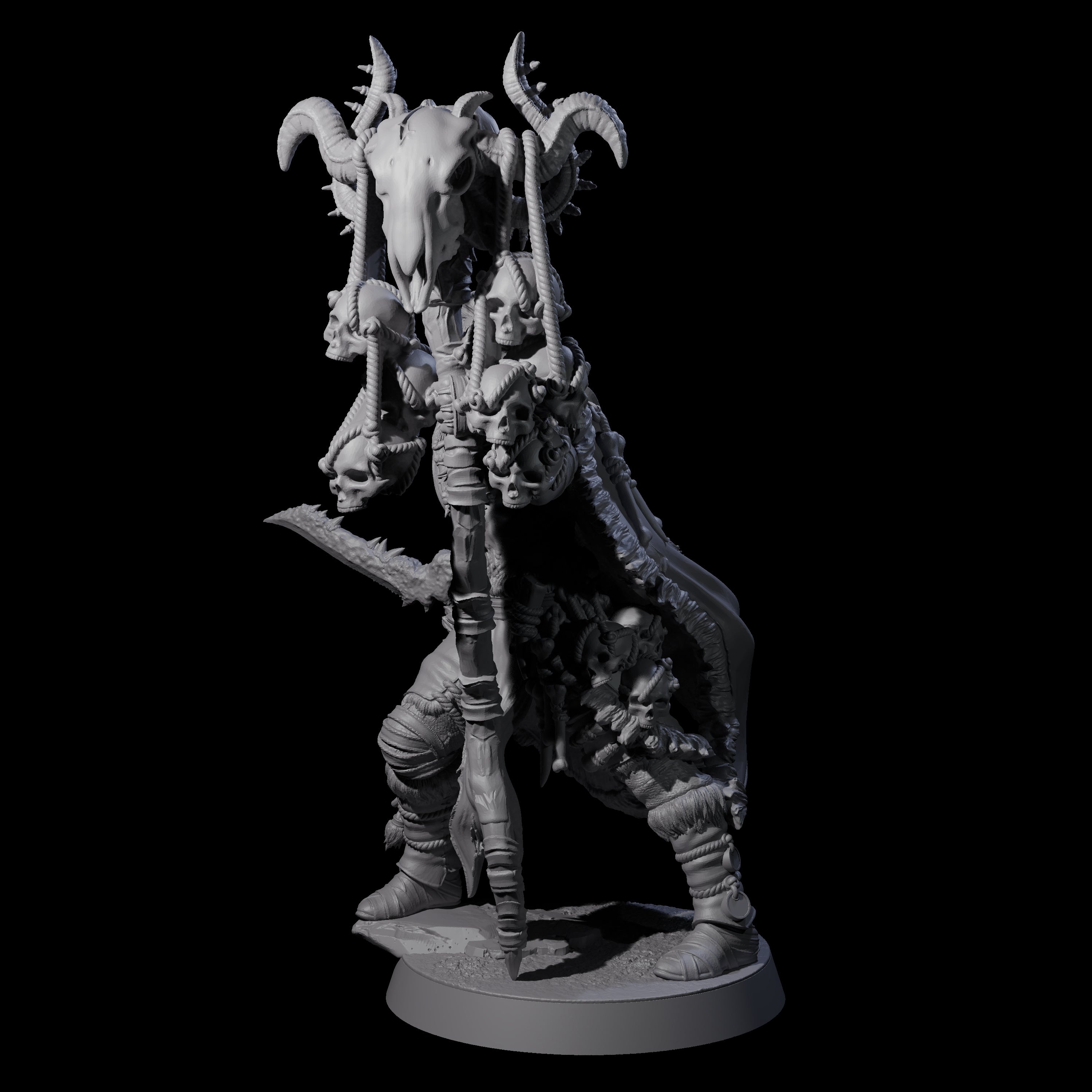 Half Masked Berserker G Miniature for Dungeons and Dragons, Pathfinder or other TTRPGs