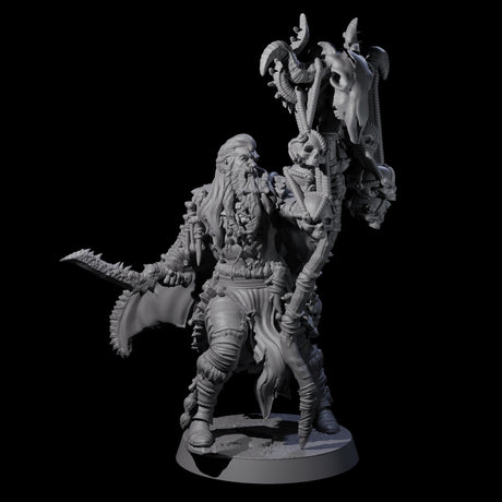 Half Masked Berserker G Miniature for Dungeons and Dragons, Pathfinder or other TTRPGs