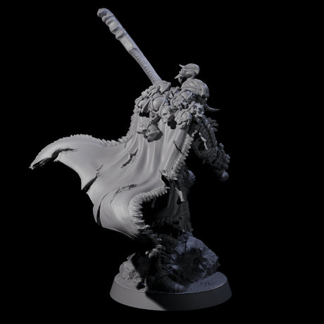 Half Masked Berserker H Miniature for Dungeons and Dragons, Pathfinder or other TTRPGs