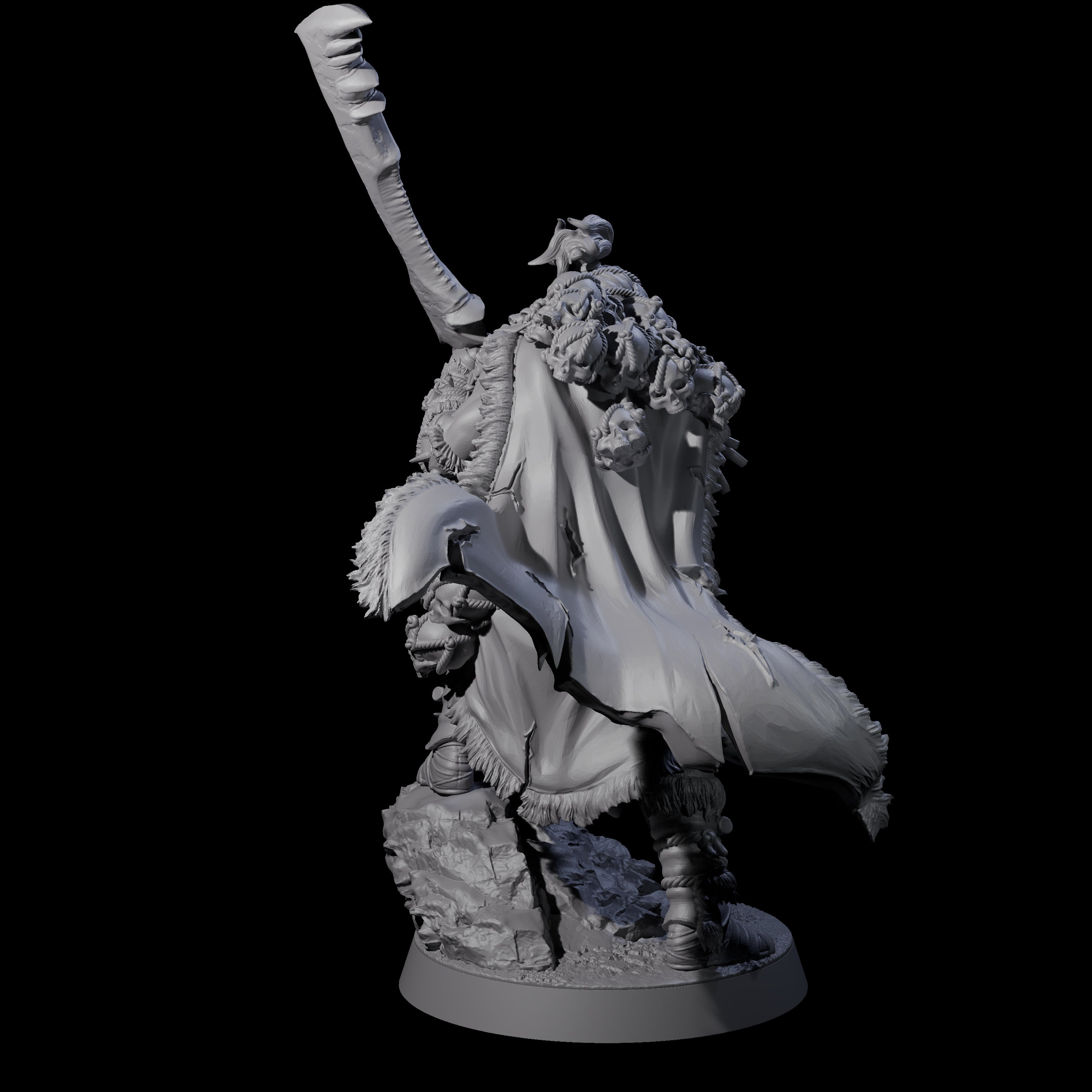 Half Masked Berserker H Miniature for Dungeons and Dragons, Pathfinder or other TTRPGs
