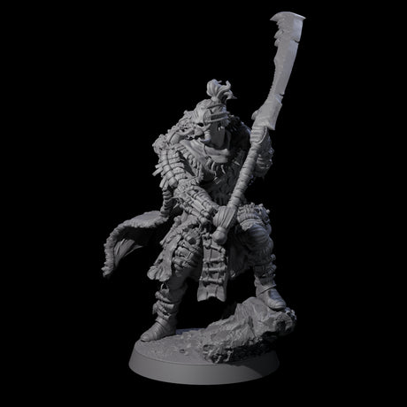 Half Masked Berserker H Miniature for Dungeons and Dragons, Pathfinder or other TTRPGs