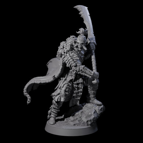 Half Masked Berserker H Miniature for Dungeons and Dragons, Pathfinder or other TTRPGs