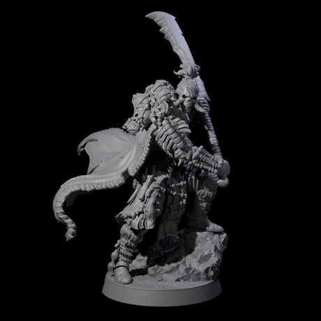 Half Masked Berserker H Miniature for Dungeons and Dragons, Pathfinder or other TTRPGs