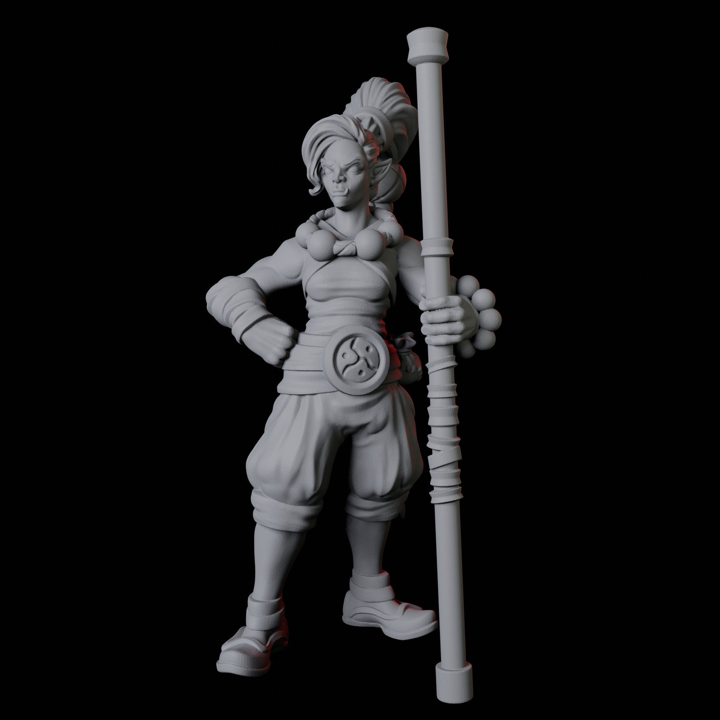 Half Orc Monk A Miniature for Dungeons and Dragons, Pathfinder or other TTRPGs