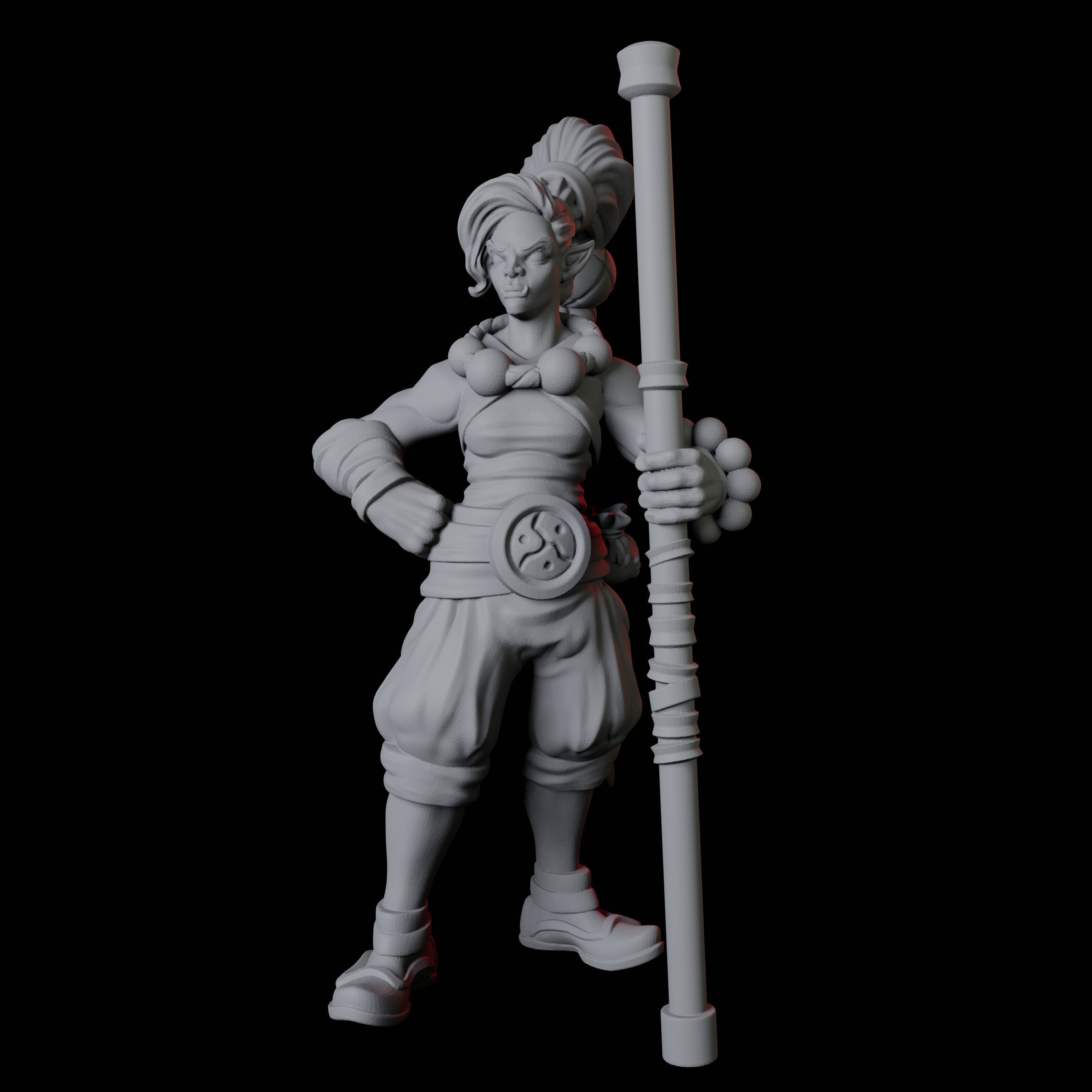 Half Orc Monk A Miniature for Dungeons and Dragons