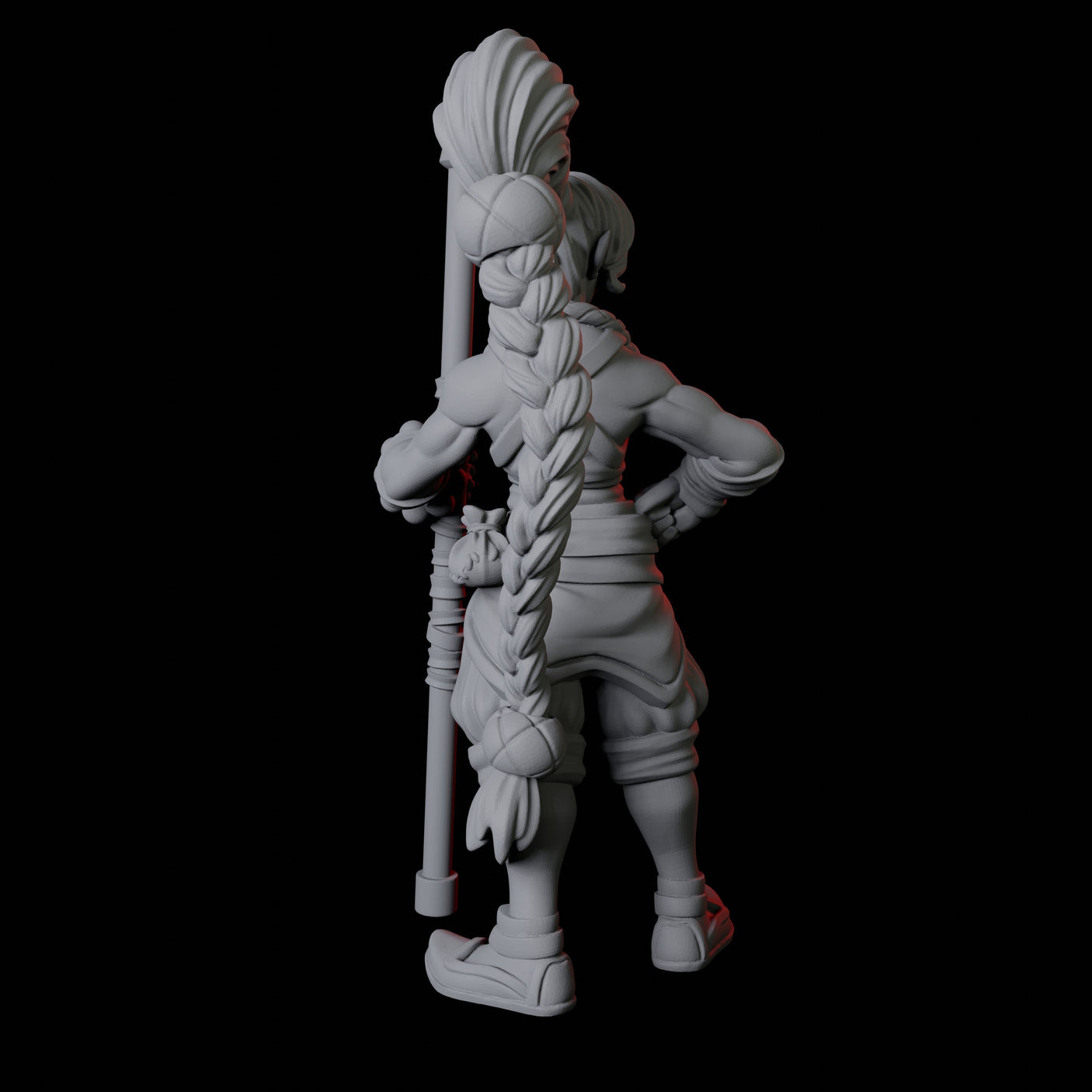 Half Orc Monk A Miniature for Dungeons and Dragons, Pathfinder or other TTRPGs