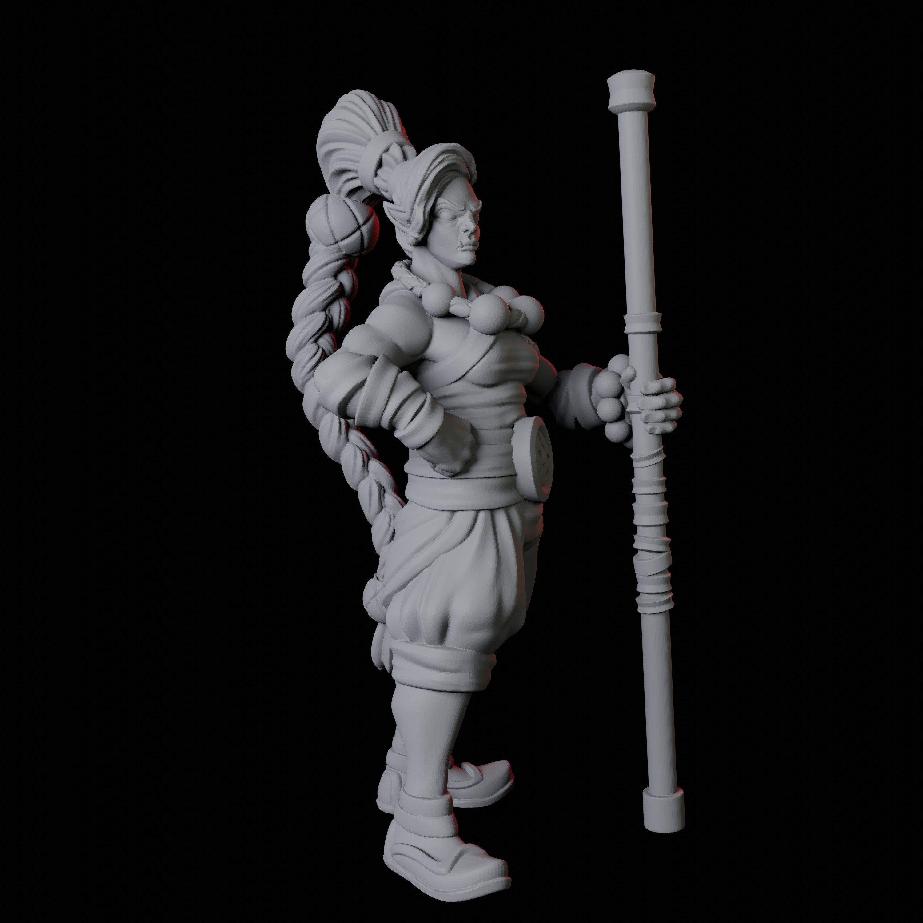 Half Orc Monk A Miniature for Dungeons and Dragons