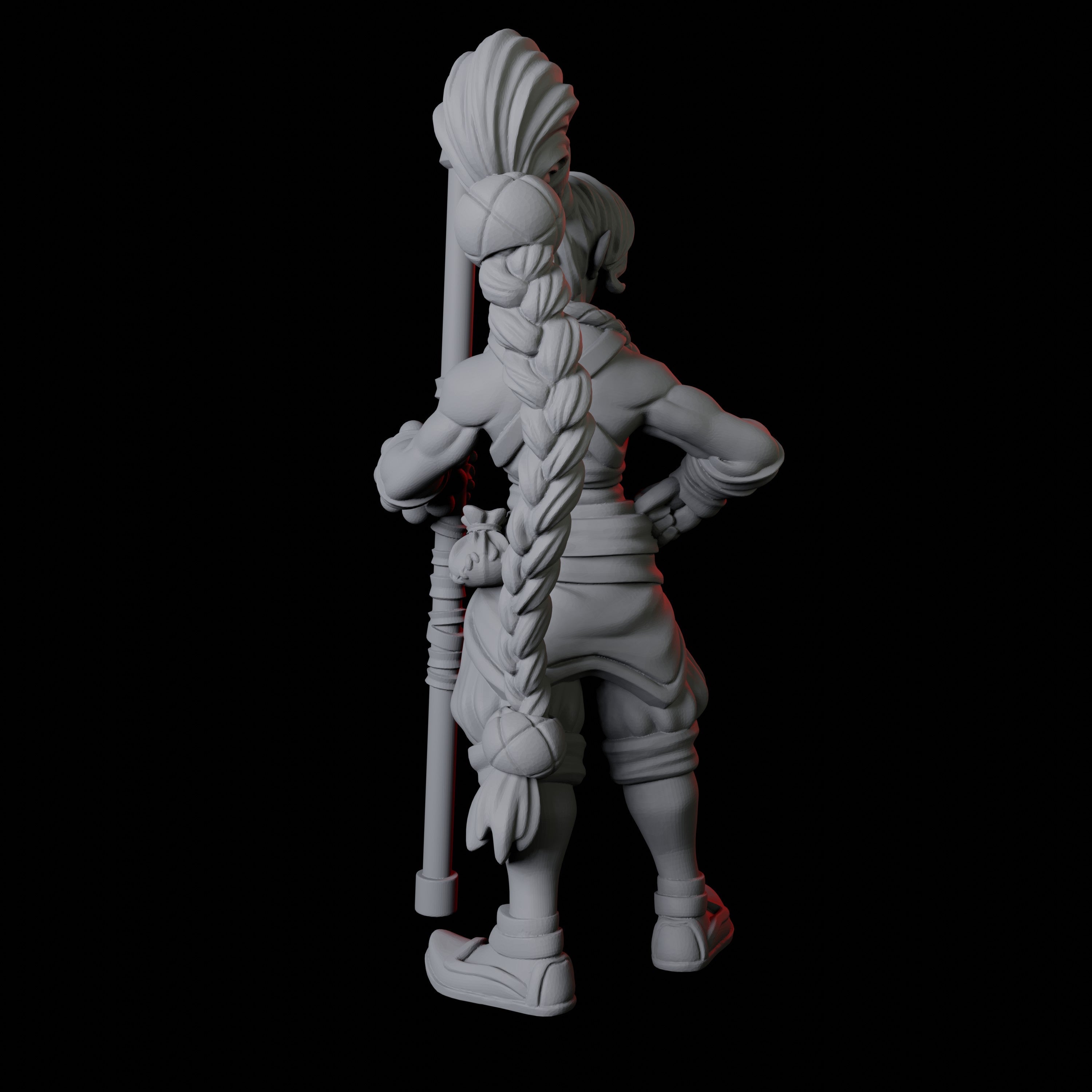 Half Orc Monk A Miniature for Dungeons and Dragons