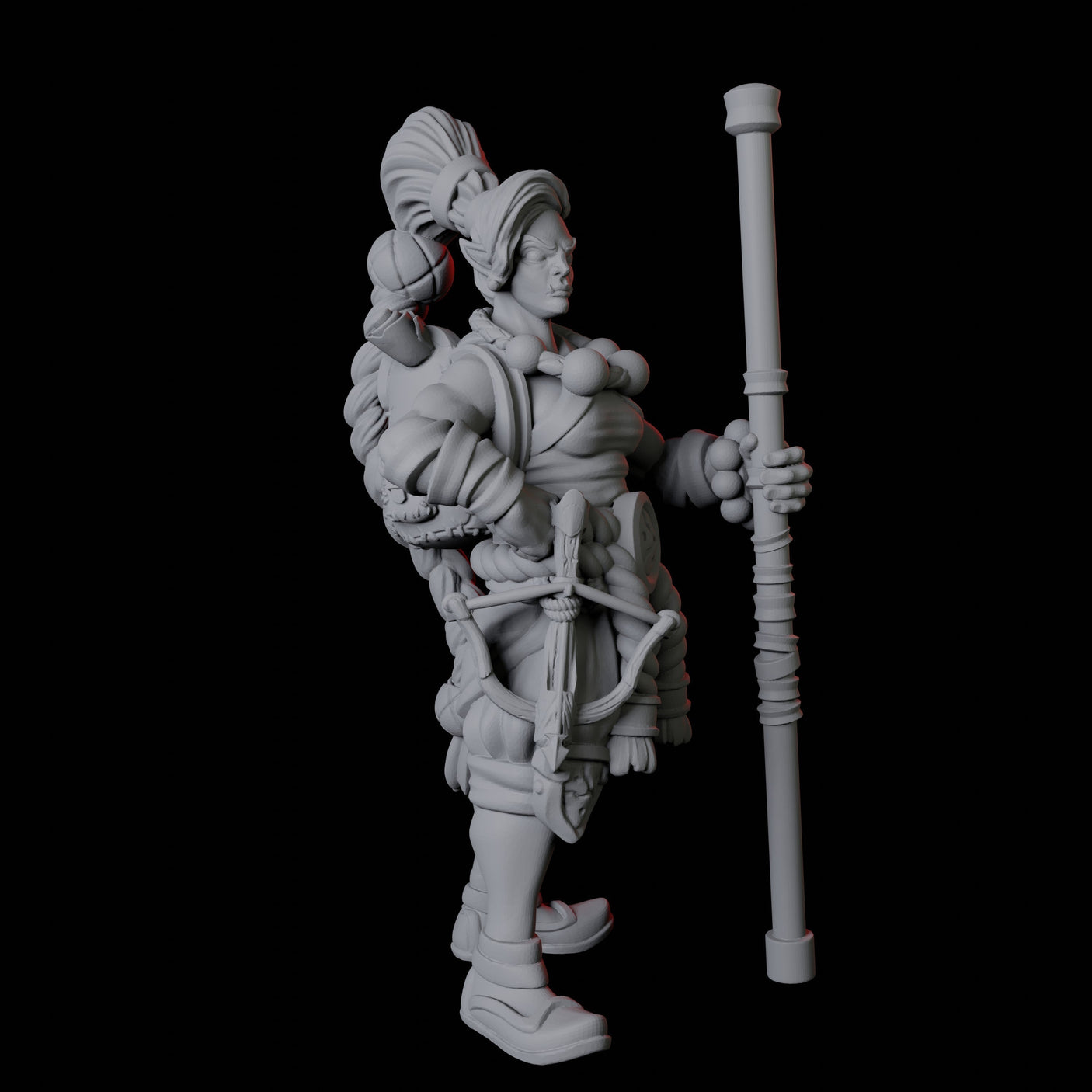 Half Orc Monk A Miniature for Dungeons and Dragons, Pathfinder or other TTRPGs