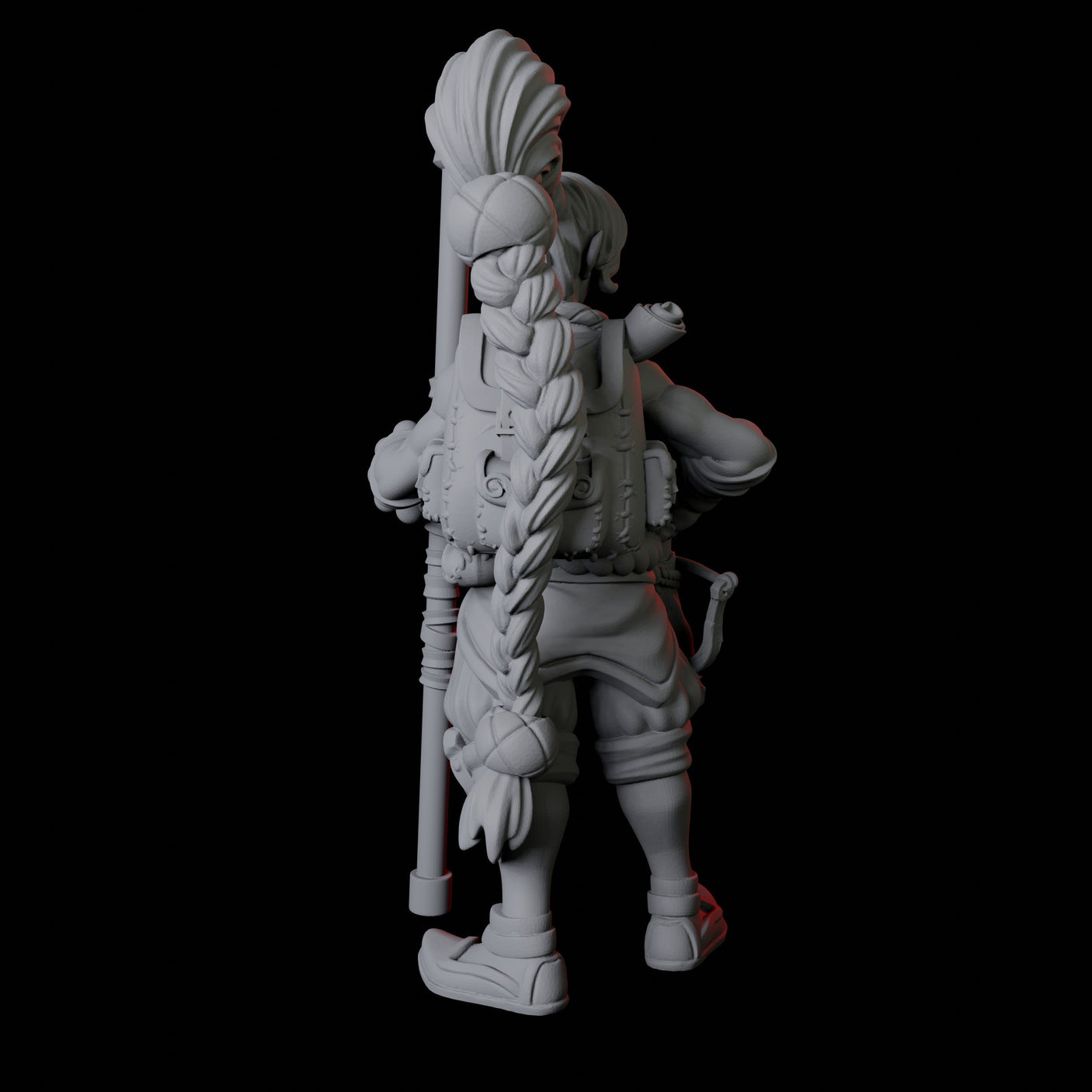 Half Orc Monk A Miniature for Dungeons and Dragons, Pathfinder or other TTRPGs