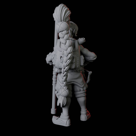 Half Orc Monk A Miniature for Dungeons and Dragons, Pathfinder or other TTRPGs