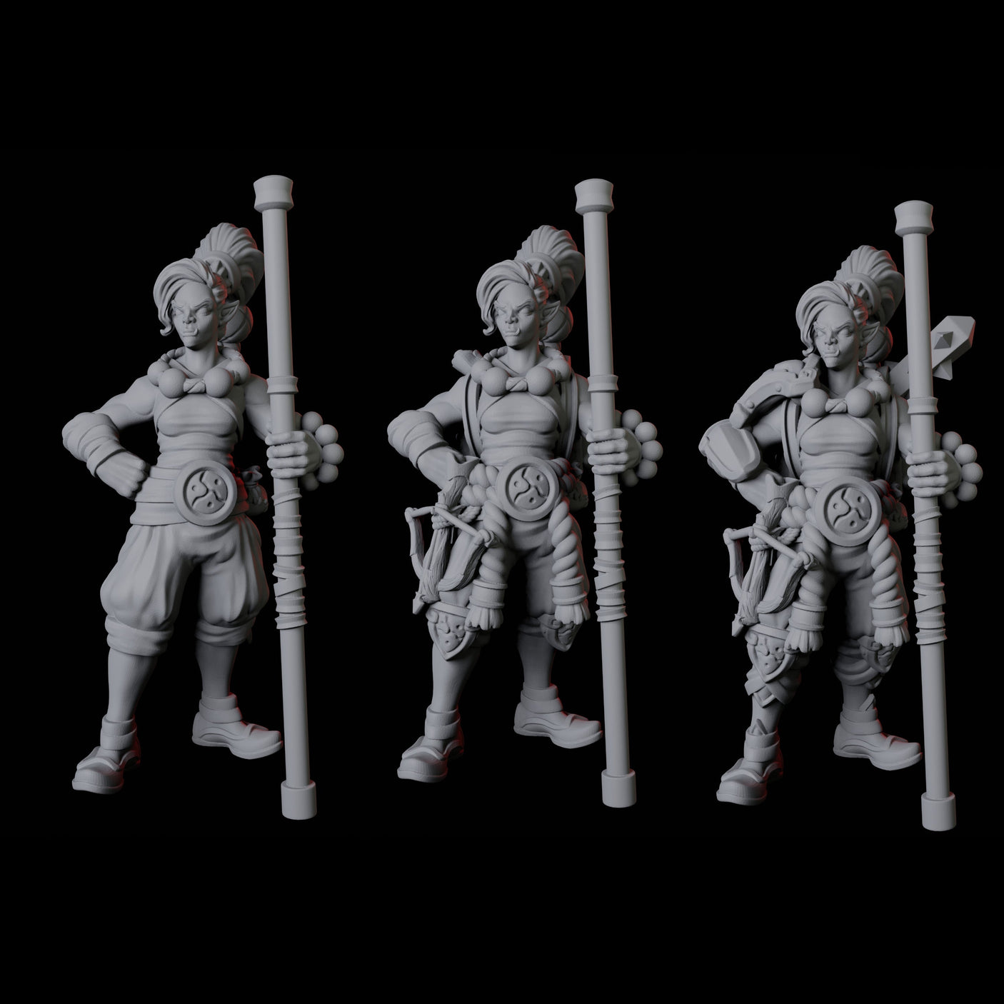 Half Orc Monk A Miniature for Dungeons and Dragons, Pathfinder or other TTRPGs
