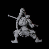 Half Orc Monk B Miniature for Dungeons and Dragons, Pathfinder or other TTRPGs