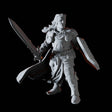 Half Orc Paladin Miniature for Dungeons and Dragons, Pathfinder or other TTRPGs