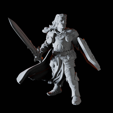 Half Orc Paladin Miniature for Dungeons and Dragons, Pathfinder or other TTRPGs