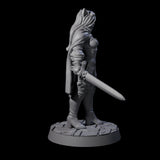 Half Tabaxi Confident Fighter Miniature for Dungeons and Dragons, Pathfinder or other TTRPGs