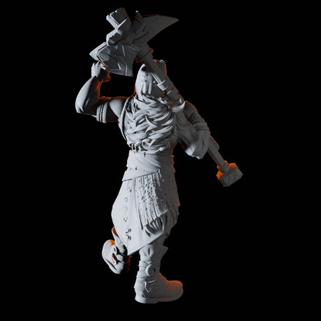 Hammer Wielding Bandit Miniature for Dungeons and Dragons, Pathfinder or other TTRPGs